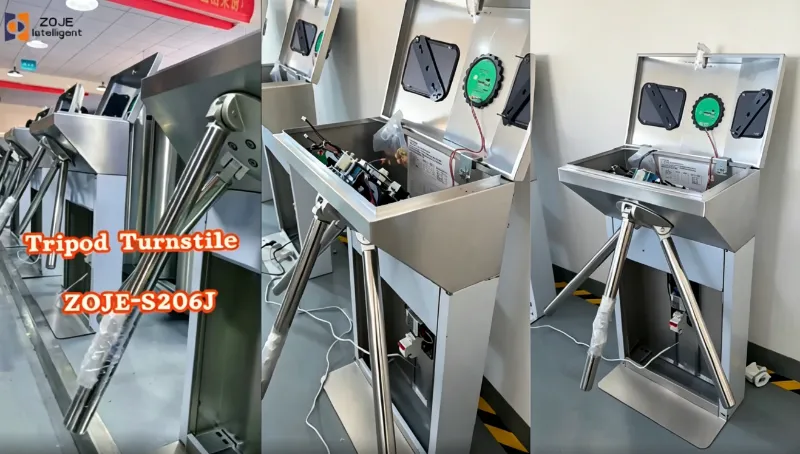 ZOJE Custom Vertical Tripod Turnstile Tayari kwa Usafirishaji kwa Wateja wa Amerika Kusini
